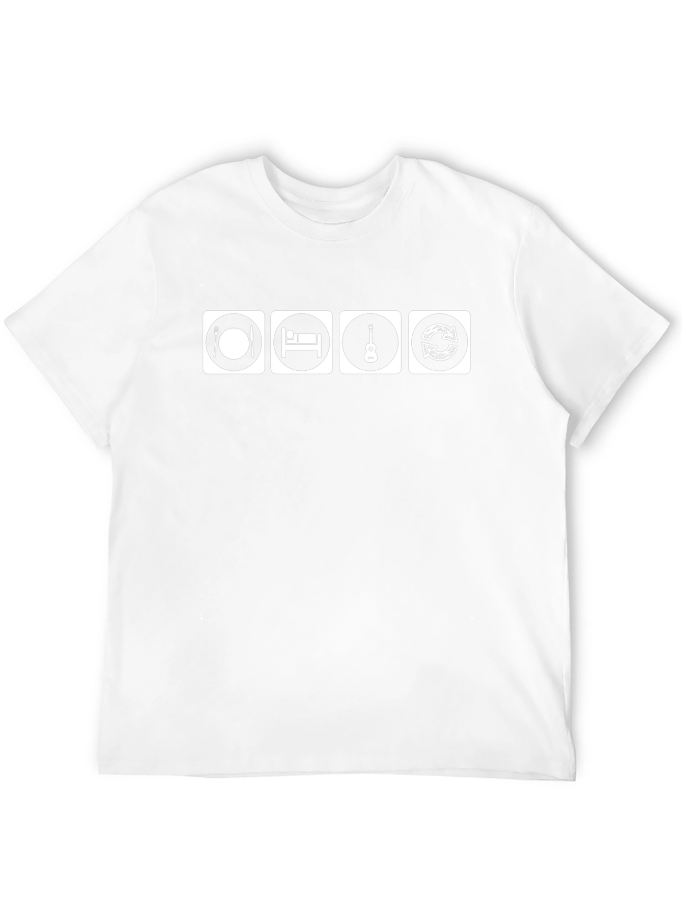 Eat Sleep Guitar Repeat T-Shirt - Musician Tee
