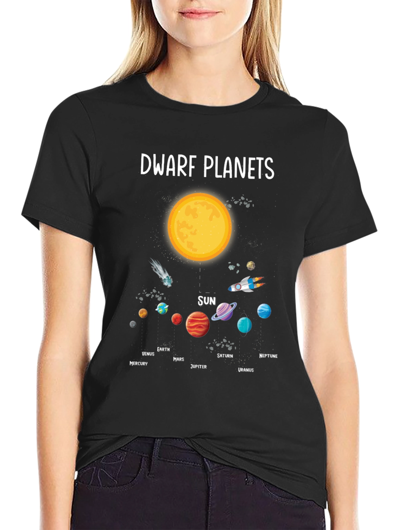 Dwarf Planets Solar System Graphic T-Shirt