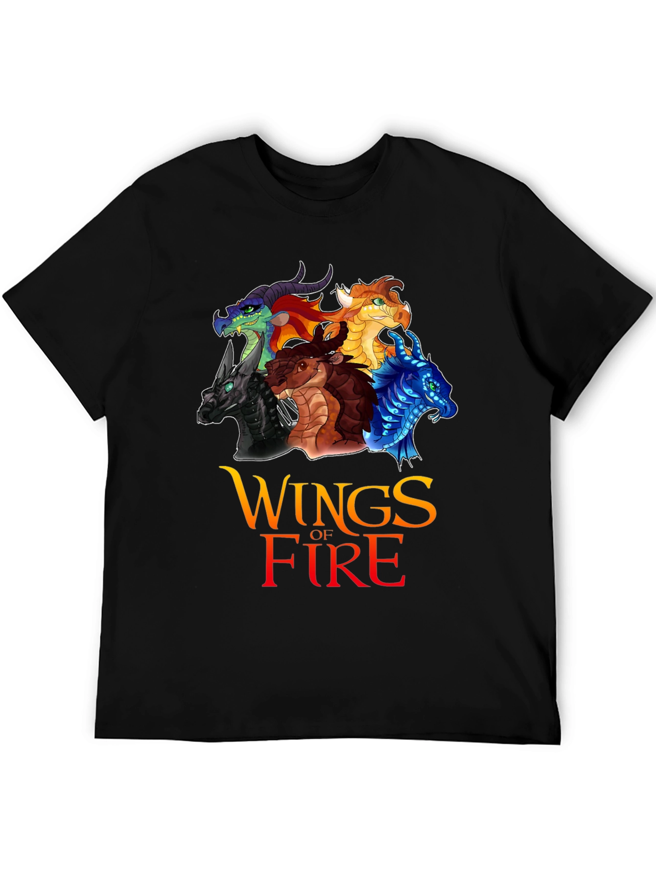 Wings of Fire Graphic Tee - Black Cotton T-Shirt