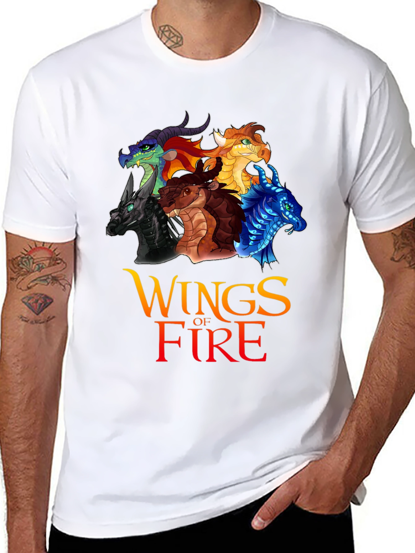 Wings of Fire Graphic Tee - Black Cotton T-Shirt