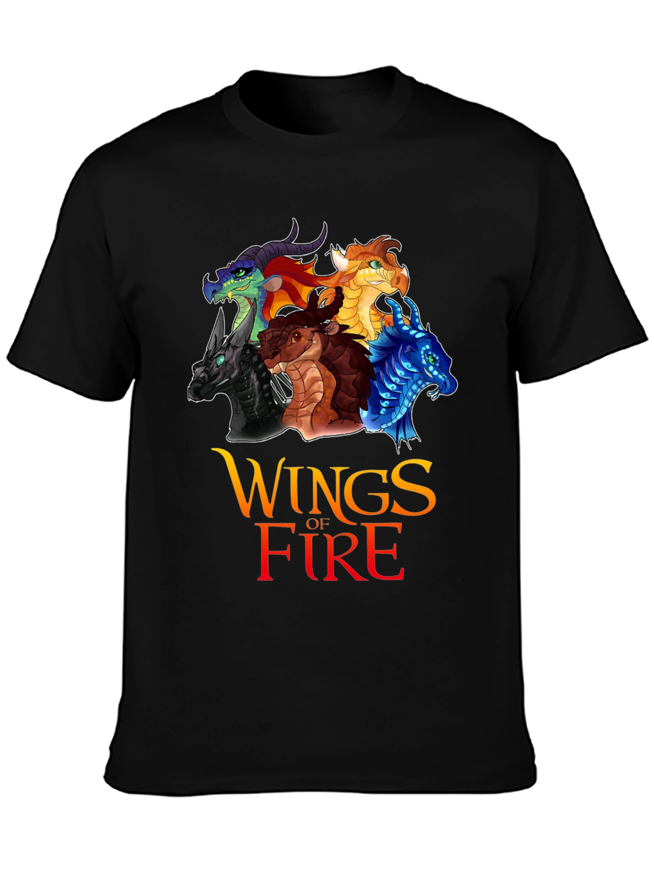 Wings of Fire Graphic Tee - Black Cotton T-Shirt