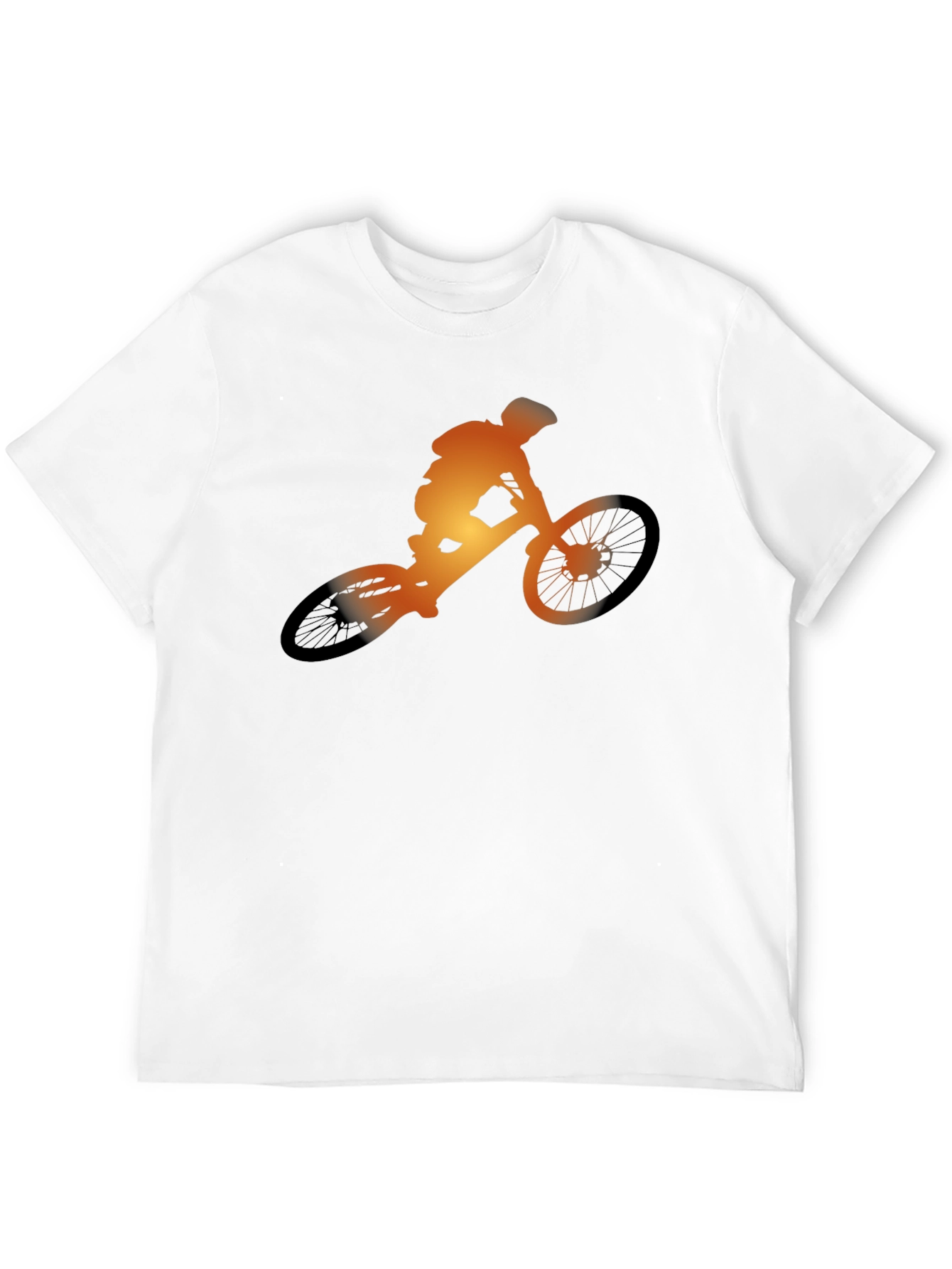 Mountain Biker Silhouette Graphic Tee