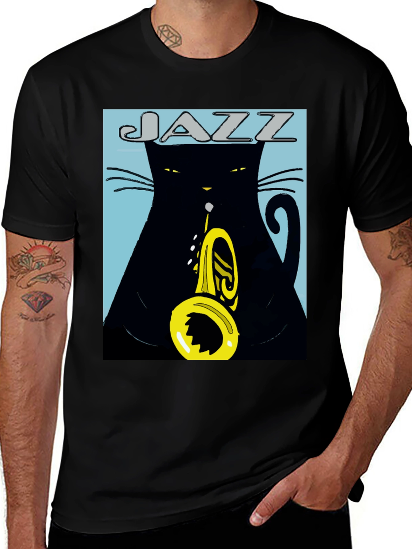 Cool Cat Jazz Musician T-Shirt