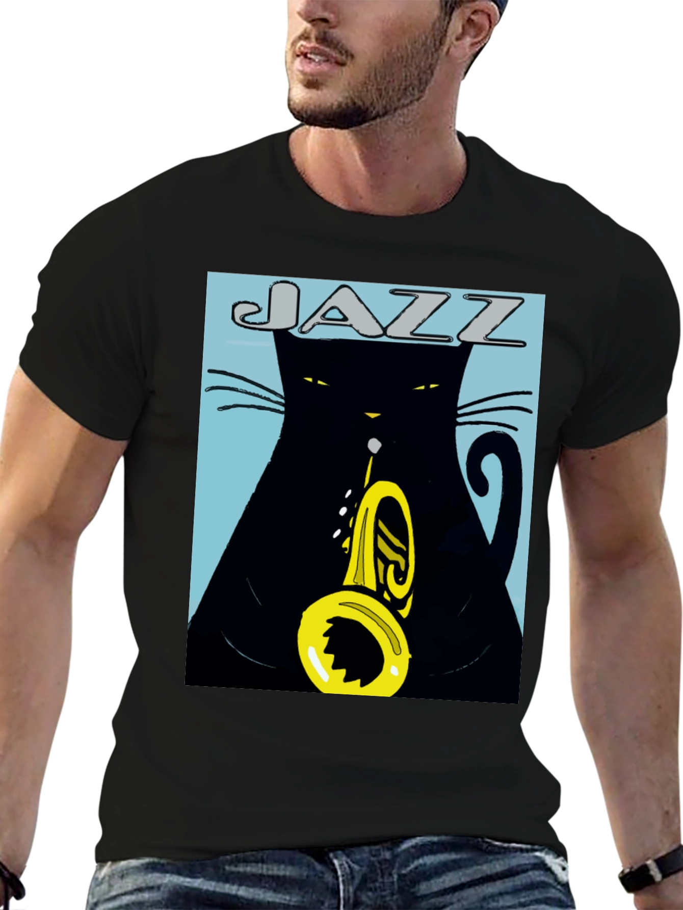 Cool Cat Jazz Musician T-Shirt