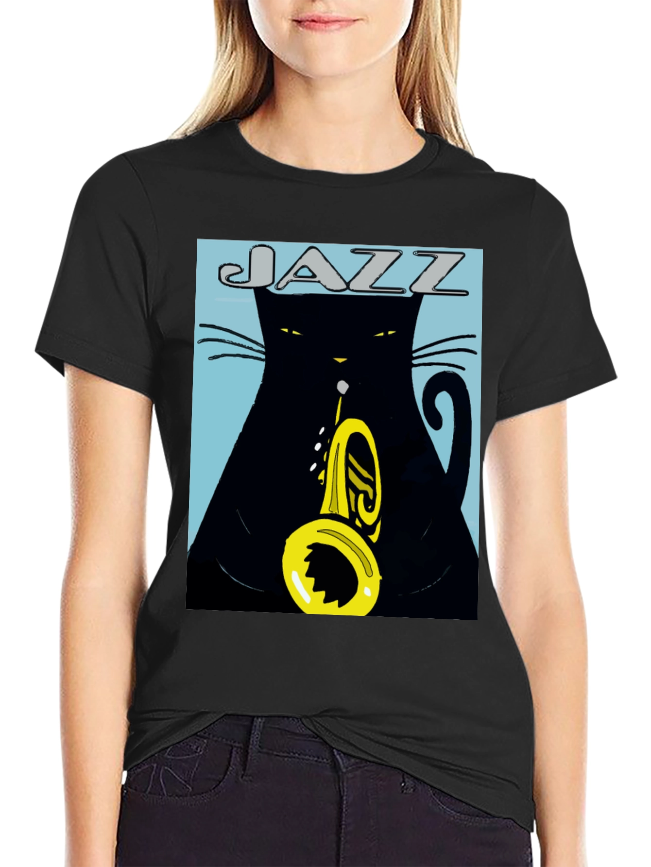 Cool Cat Jazz Musician T-Shirt