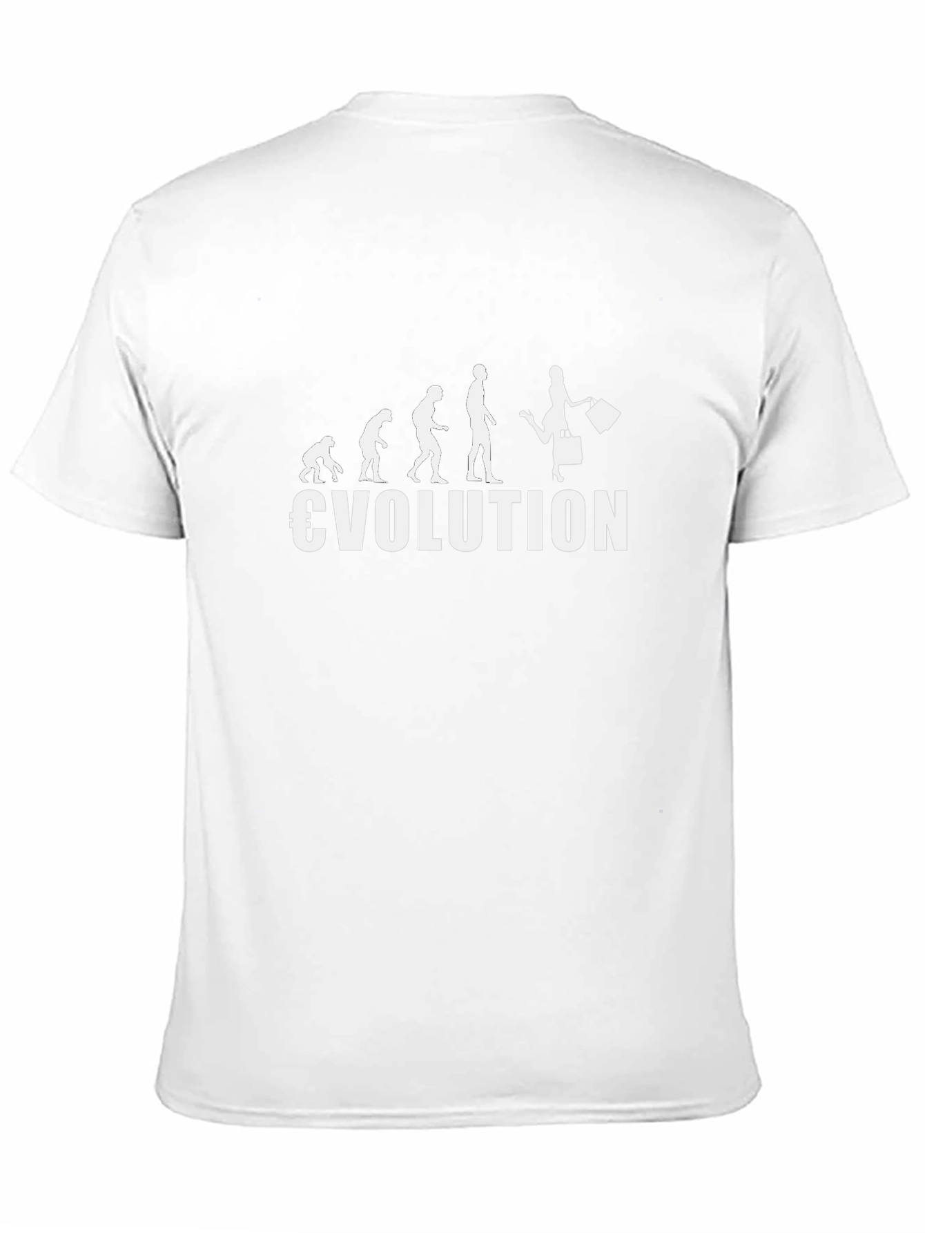 Evolution of Woman Shopping Black T-Shirt