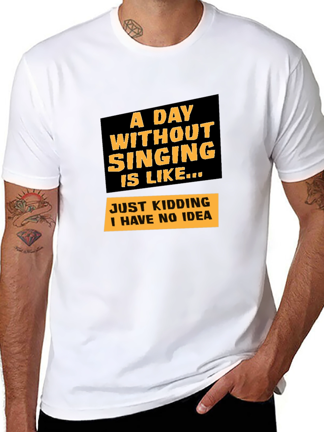Singing Joke Graphic Tee - Humorous Musician T-Shirt