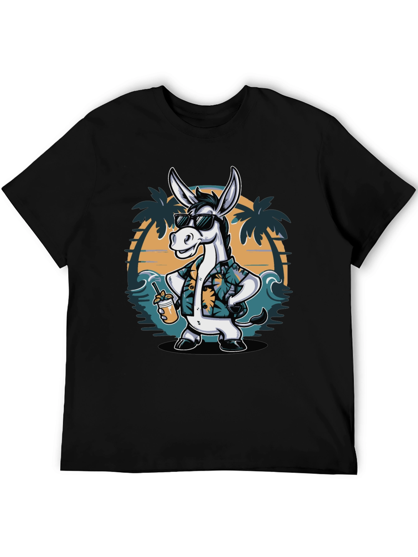 Tropical Donkey T-Shirt - Beach Vacation Ready!
