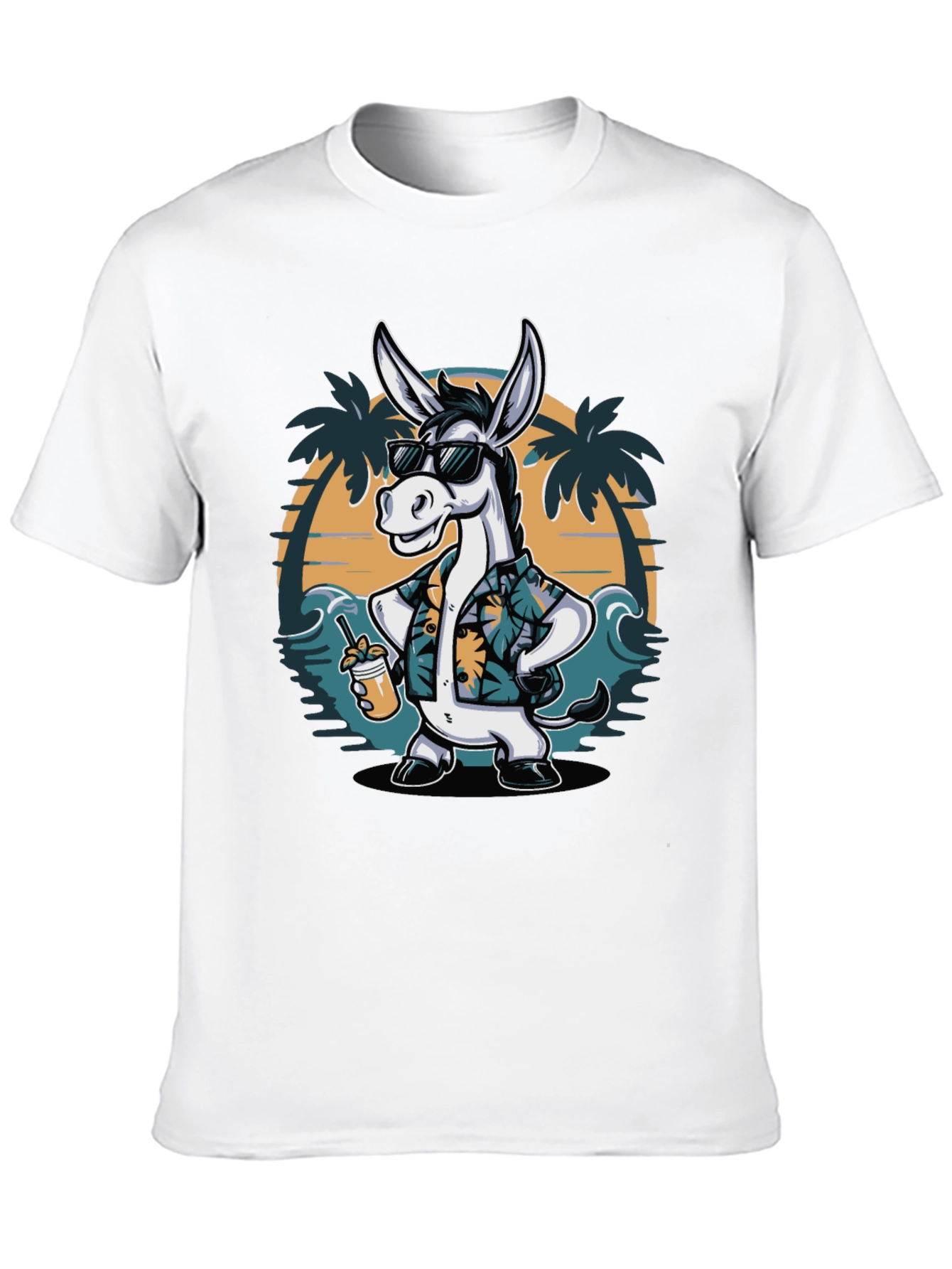 Tropical Donkey T-Shirt - Beach Vacation Ready!