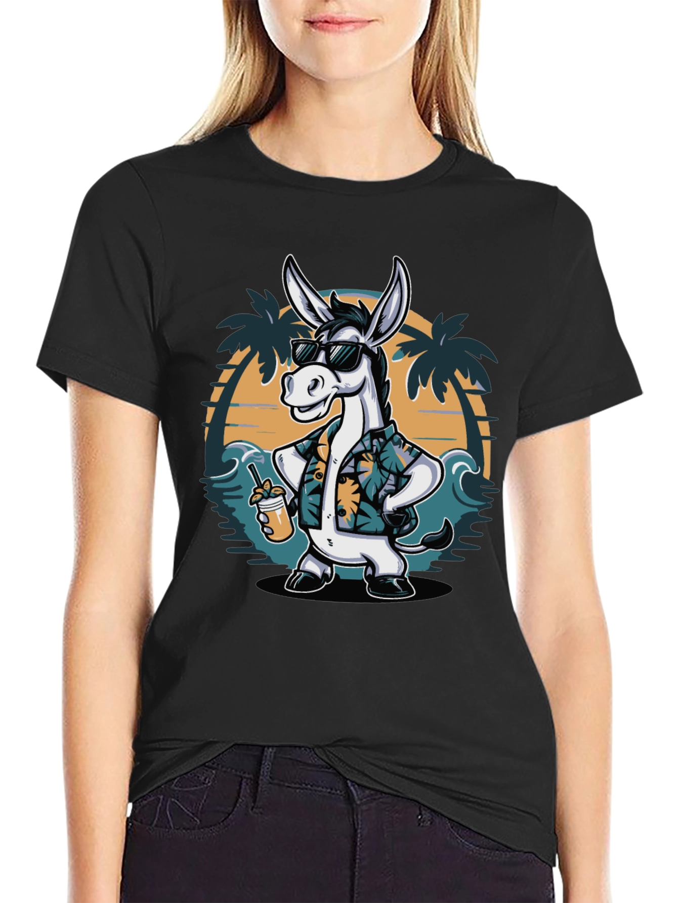 Tropical Donkey T-Shirt - Beach Vacation Ready!