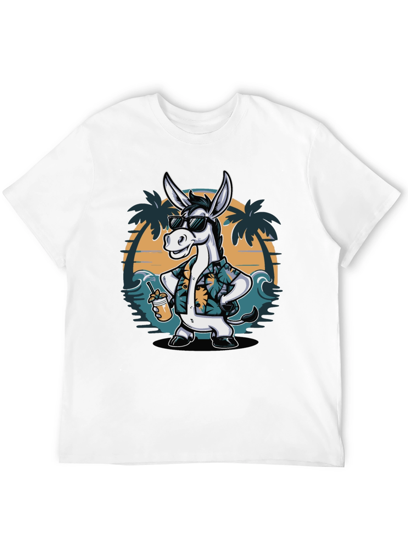 Tropical Donkey T-Shirt - Beach Vacation Ready!