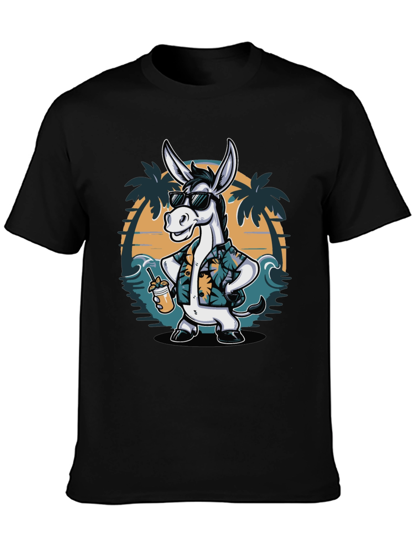 Tropical Donkey T-Shirt - Beach Vacation Ready!