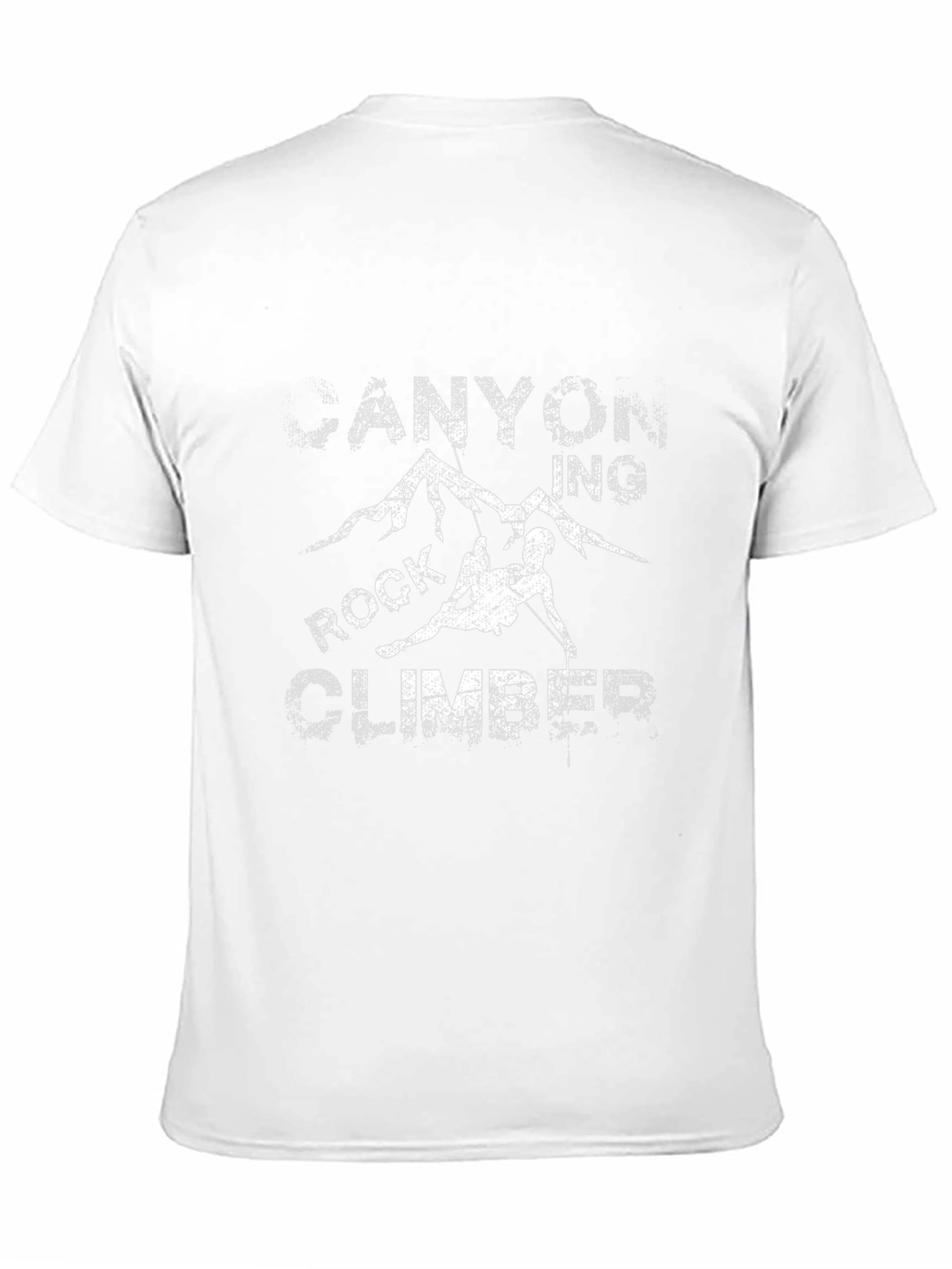 Rock Climbing Canyon T-Shirt Black Cotton Casual