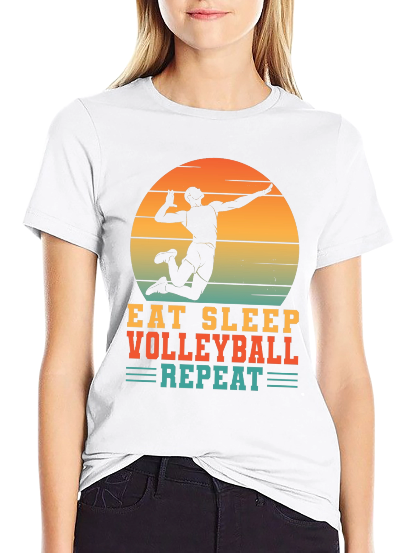 Volleyball T-Shirt - Eat Sleep Volleyball Repeat
