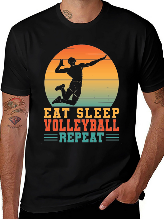 Volleyball T-Shirt - Eat Sleep Volleyball Repeat