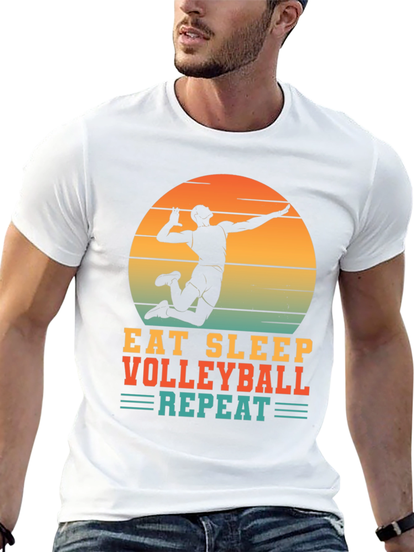 Volleyball T-Shirt - Eat Sleep Volleyball Repeat