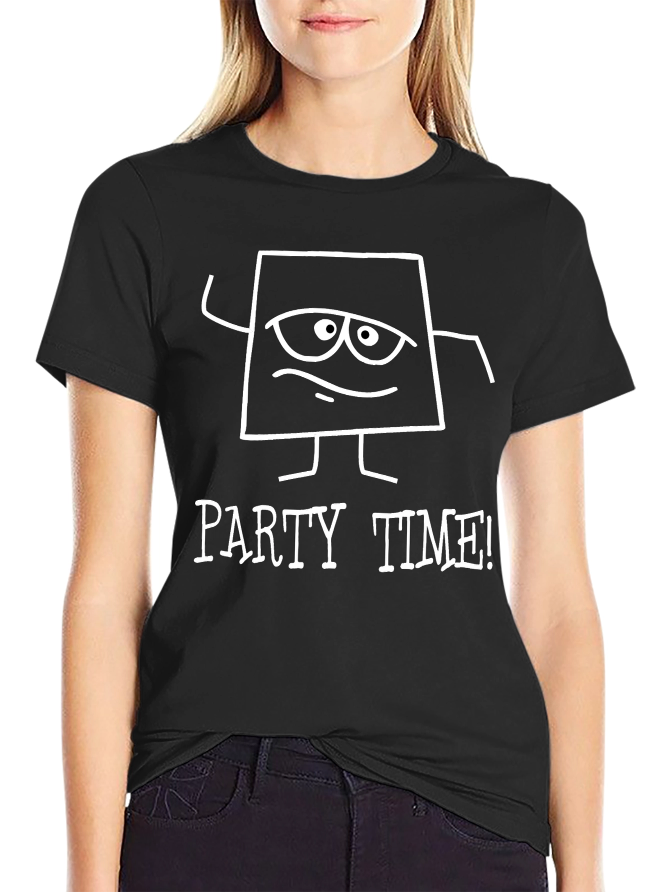 Party Time Graphic Tee - Funny Cartoon Design