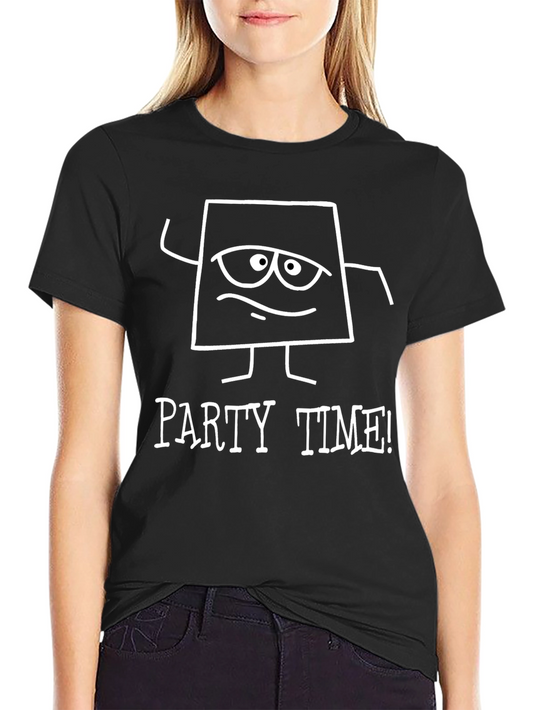 Party Time Graphic Tee - Funny Cartoon Design