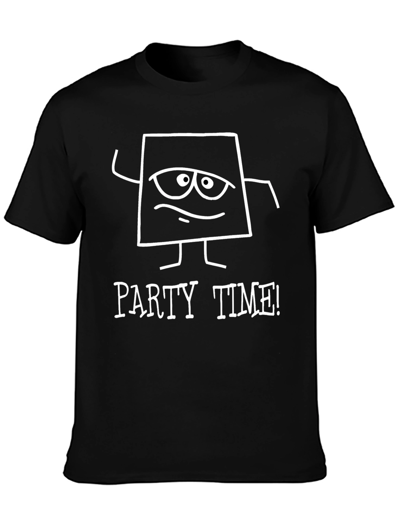 Party Time Graphic Tee - Funny Cartoon Design