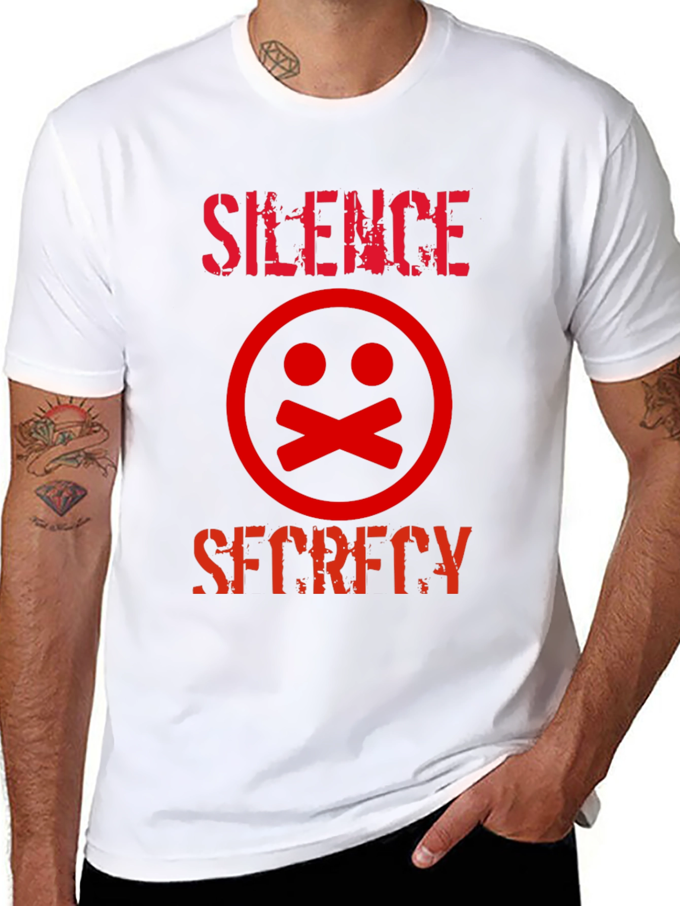 Silence Secrecy Graphic Tee - Edgy Streetwear T-Shirt
