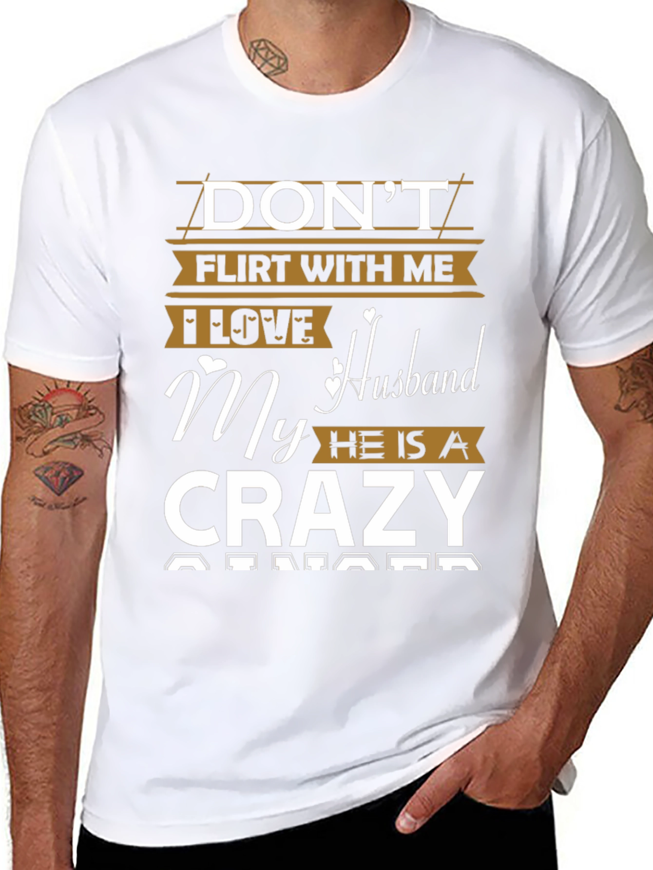 Dont Flirt With Me T-Shirt Crazy Husband Tee