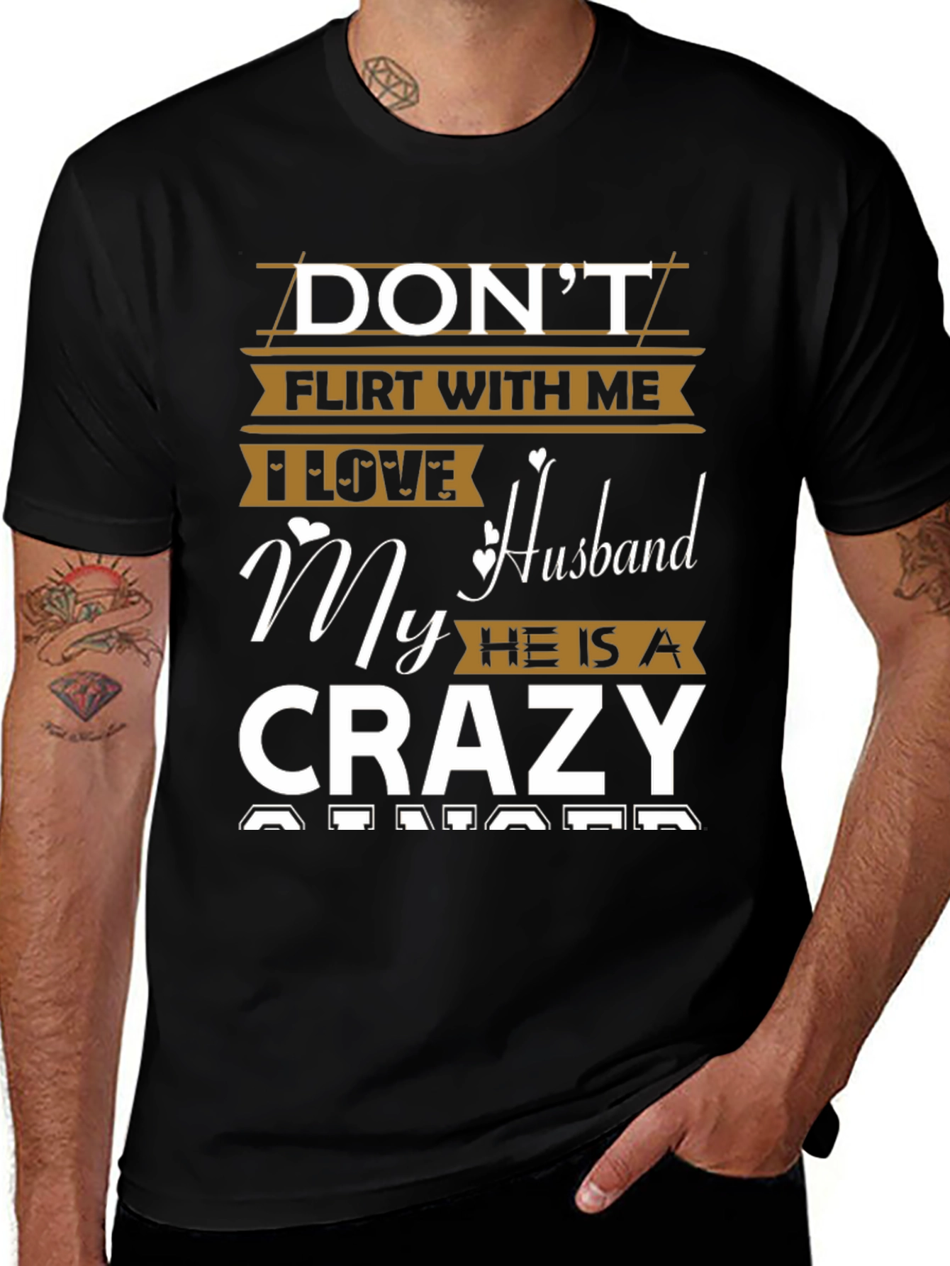 Dont Flirt With Me T-Shirt Crazy Husband Tee