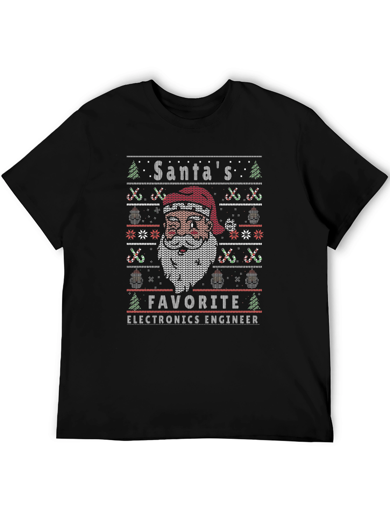 Santas Favorite Electronics Engineer Christmas T-Shirt