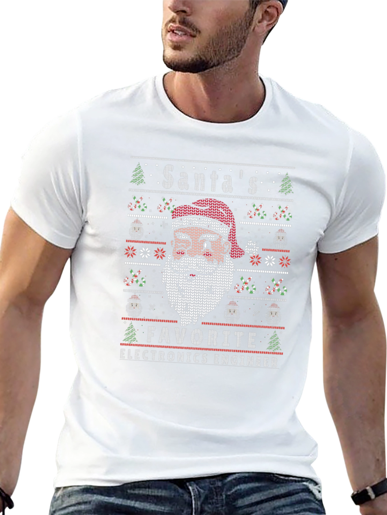 Santas Favorite Electronics Engineer Christmas T-Shirt