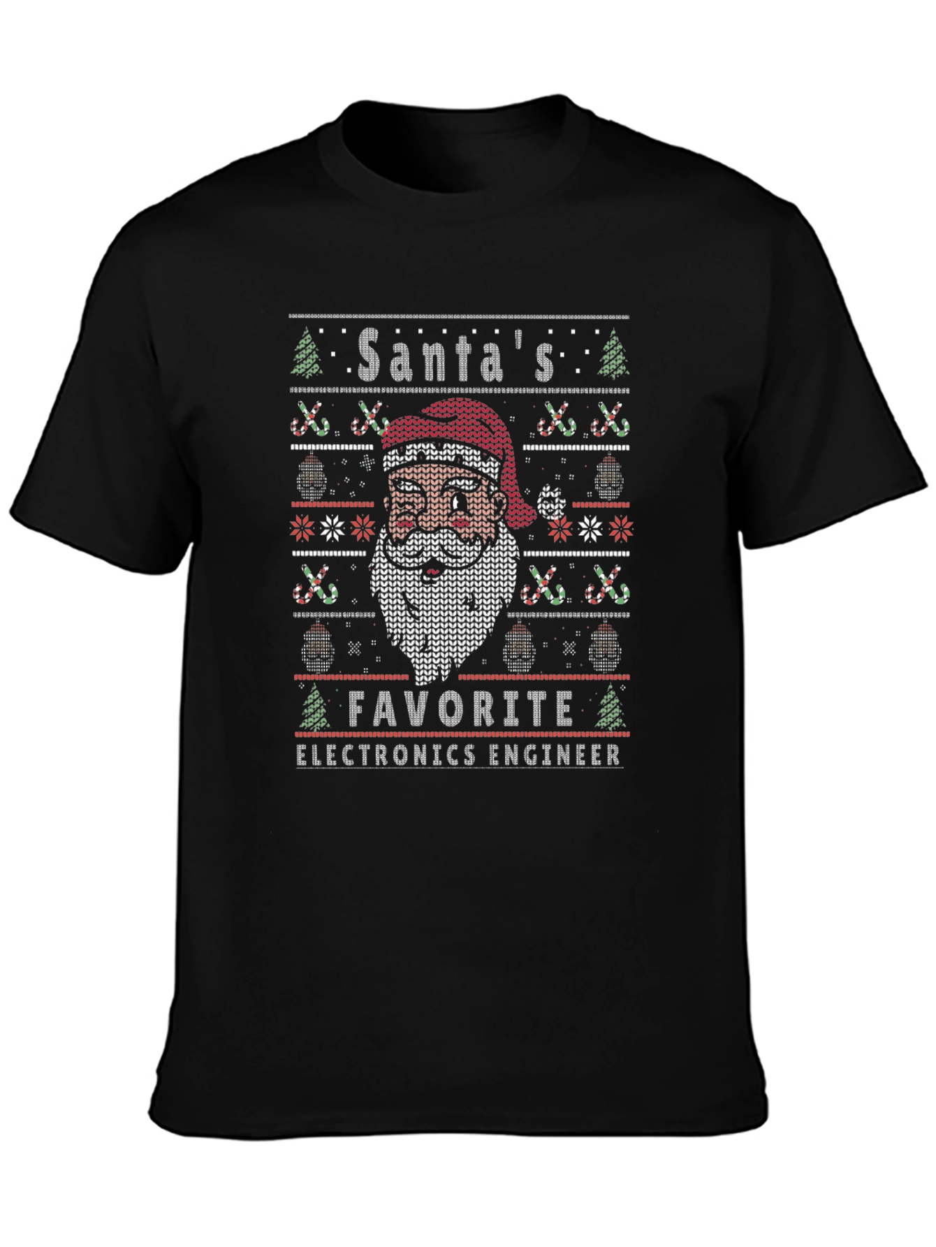 Santas Favorite Electronics Engineer Christmas T-Shirt