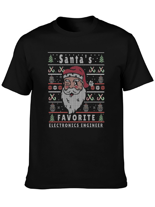 Santas Favorite Electronics Engineer Christmas T-Shirt