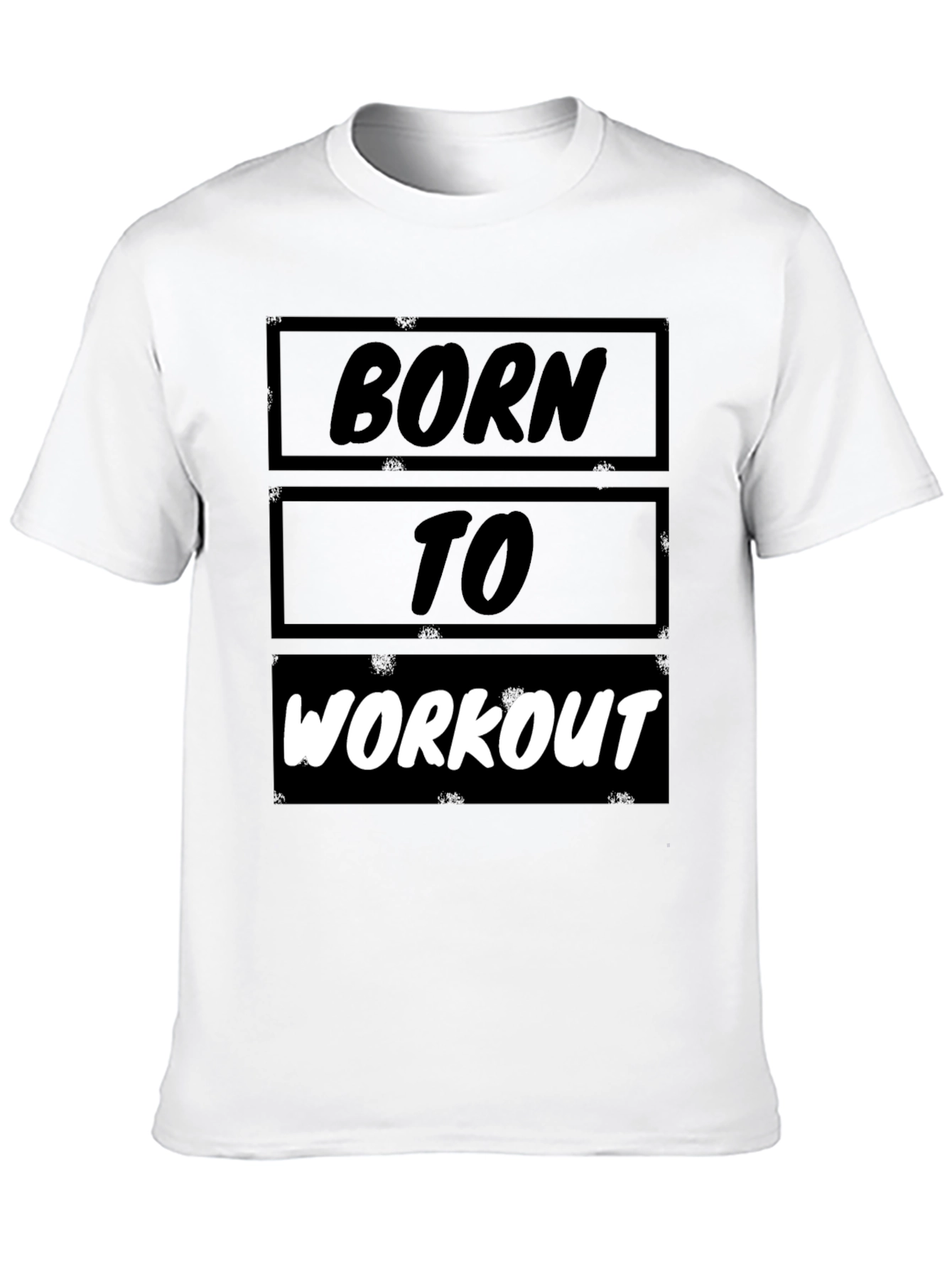 Born to Workout Black Graphic T-Shirt