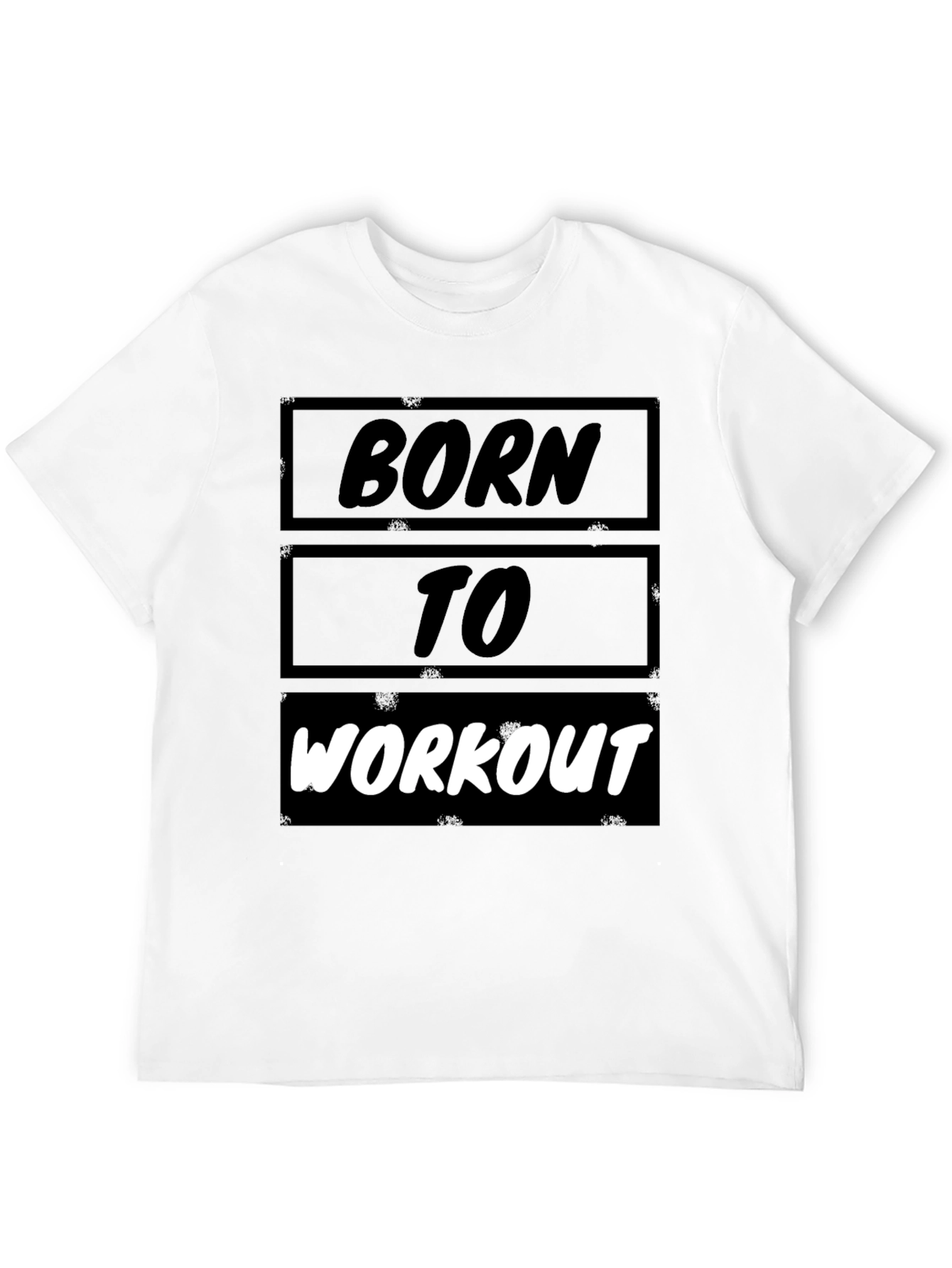 Born to Workout Black Graphic T-Shirt