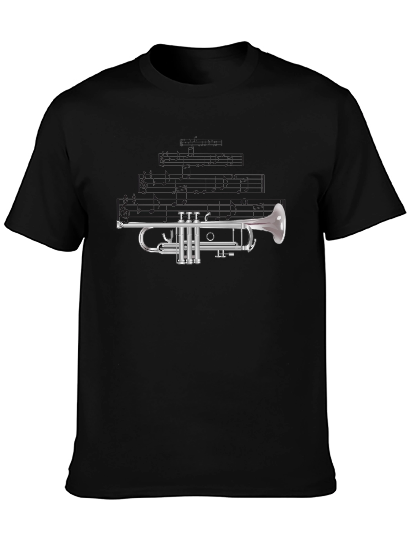 Trumpet Graphic Tee - Musical Instrument T-Shirt