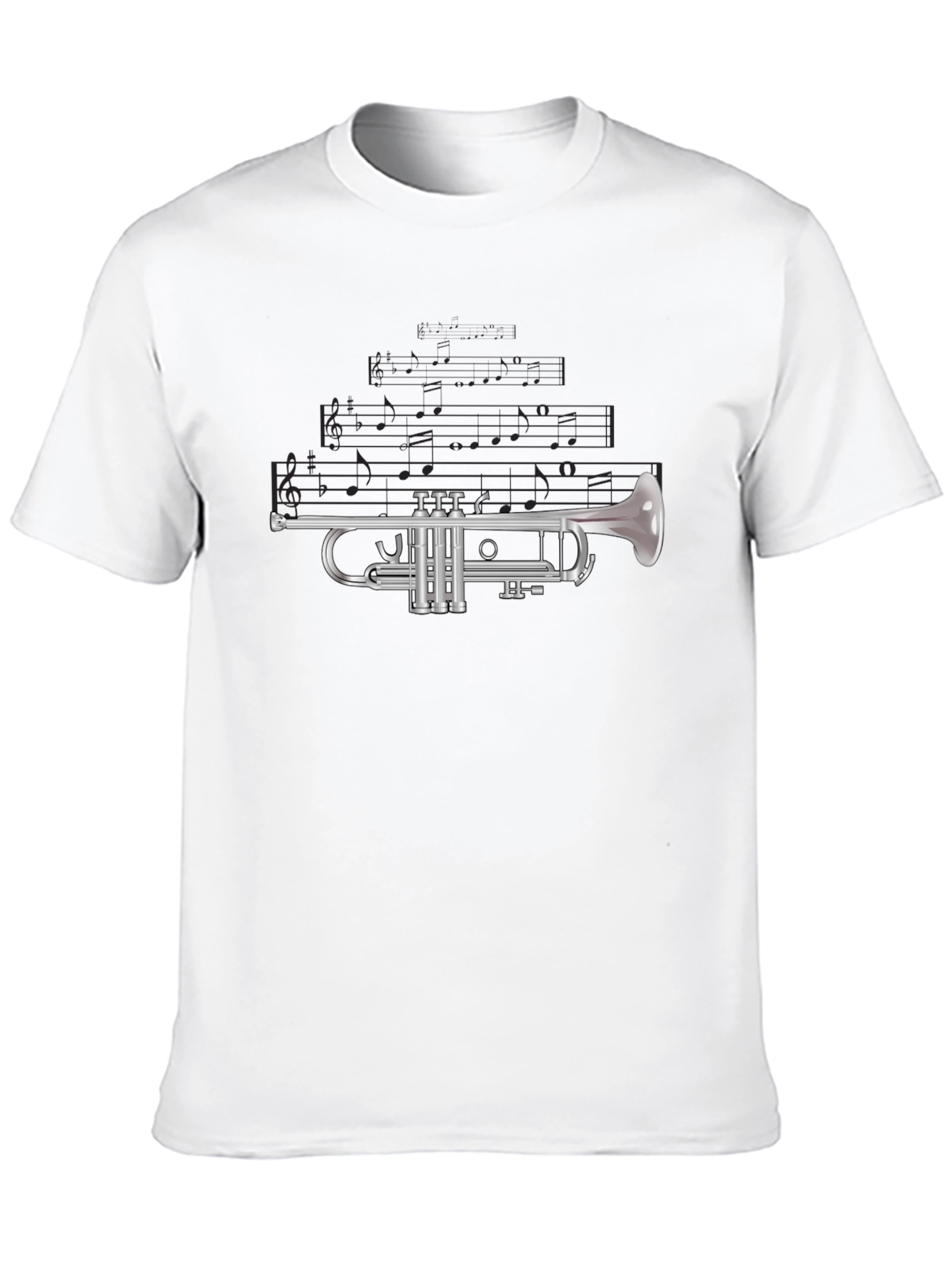 Trumpet Graphic Tee - Musical Instrument T-Shirt