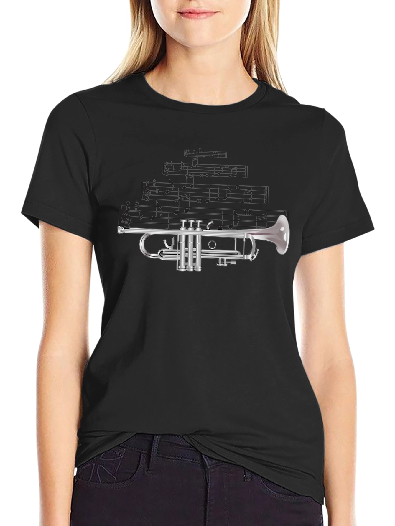 Trumpet Graphic Tee - Musical Instrument T-Shirt