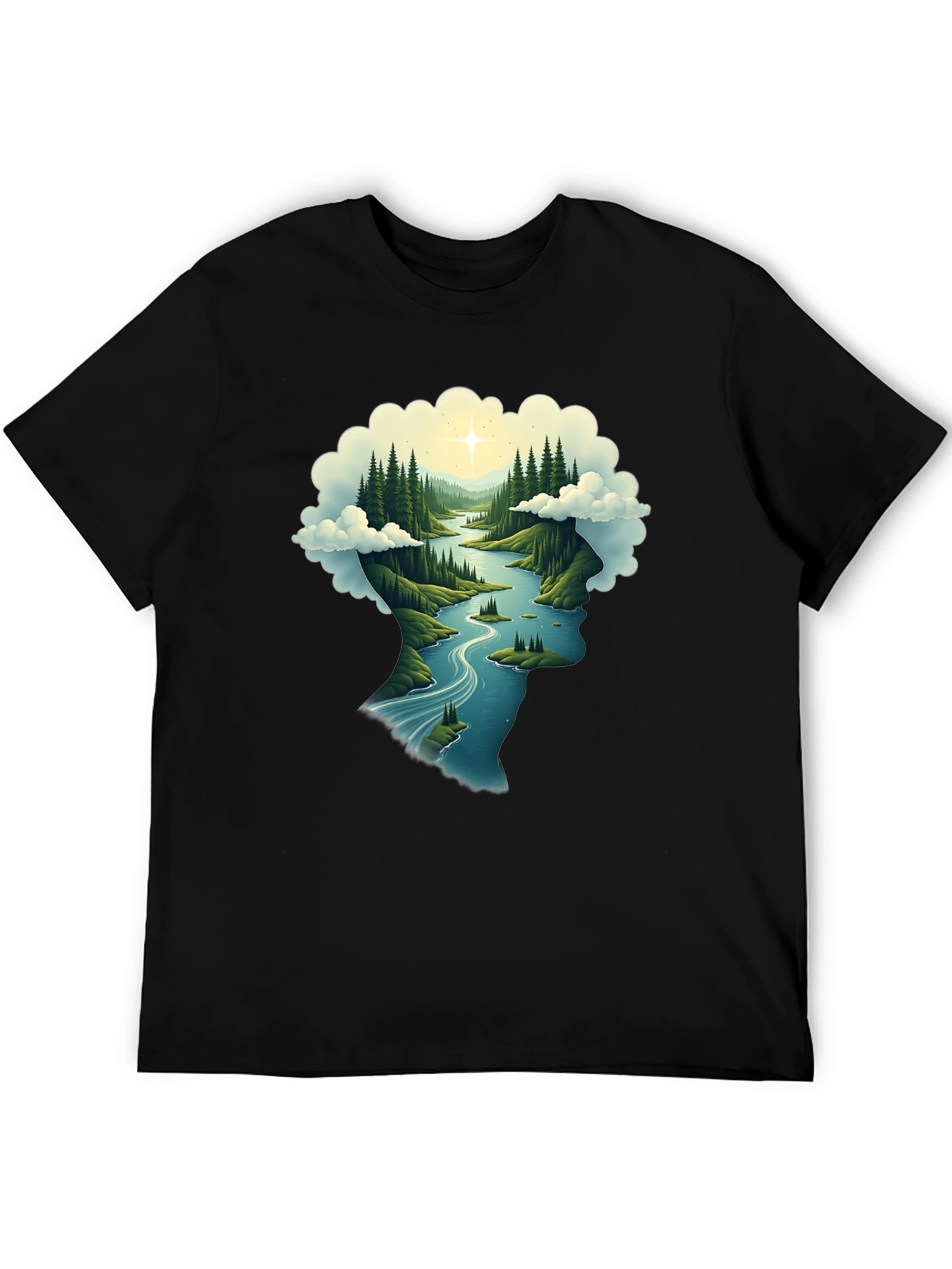 Nature Mind Black T-Shirt