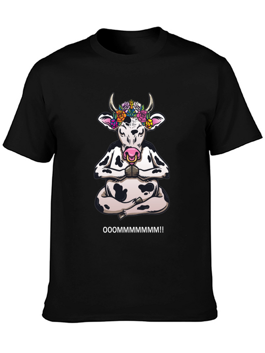 Meditating Cow Graphic T-Shirt - OOOOMMMMMMM!!