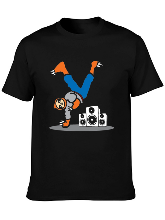 DJ Sloth Graphic Tee - Black Cotton T-Shirt