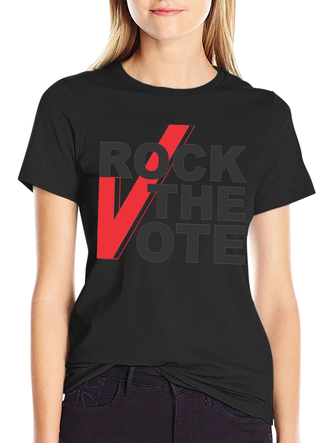 Rock the Vote Graphic Tee - Black