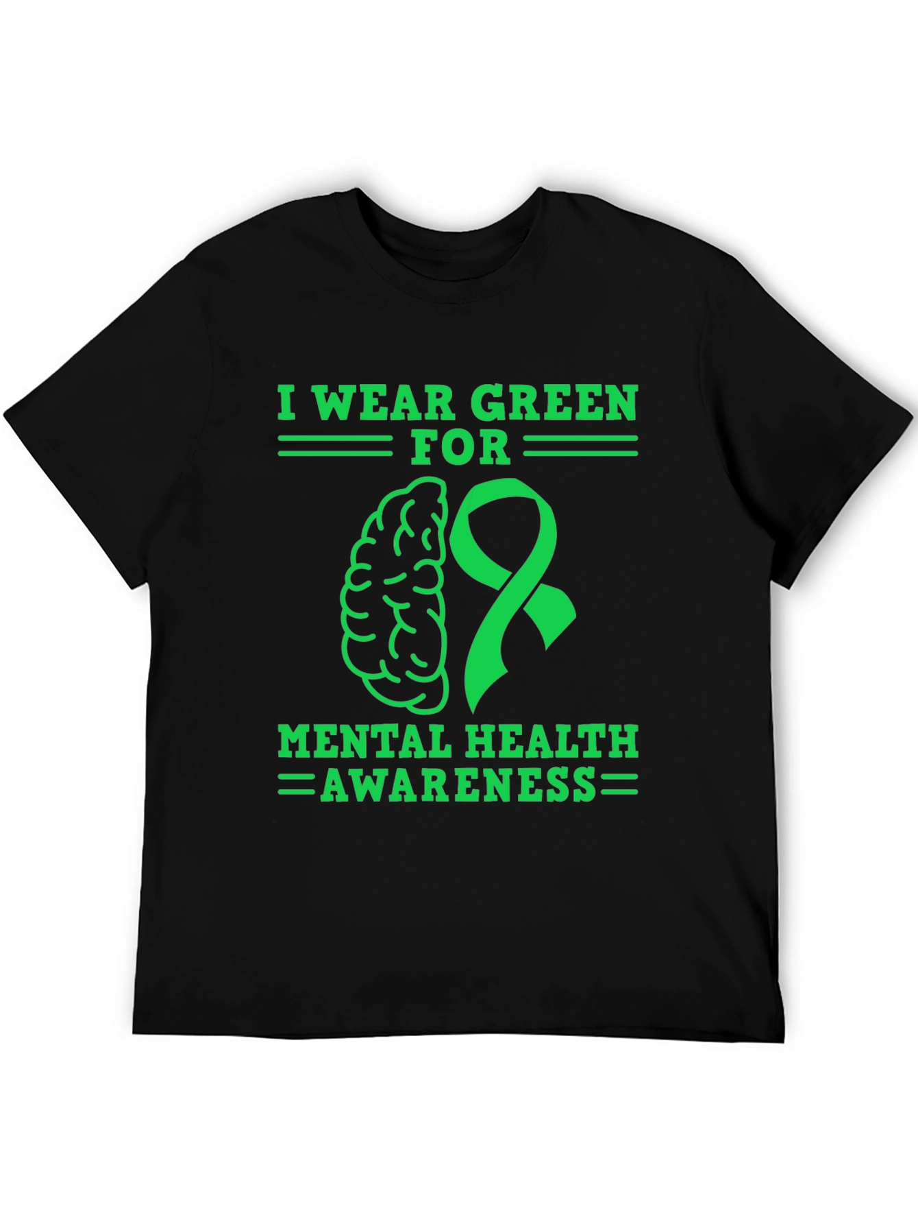 Mental Health Awareness Green Ribbon T-Shirt