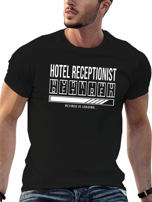 Hotel Receptionist Retirement Loading T-Shirt