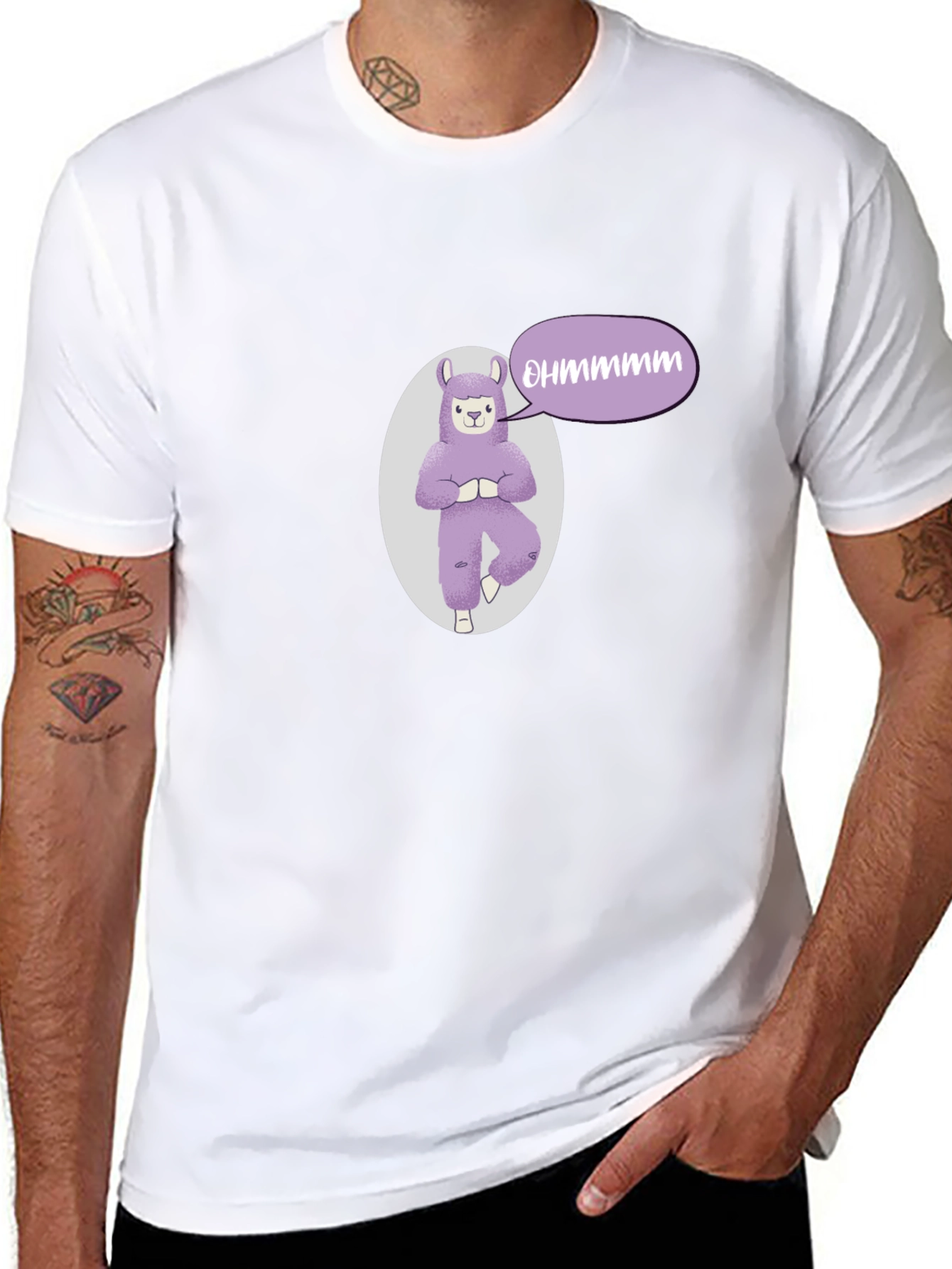 Yoga Llama T-Shirt - Ohmmmmm Meditation