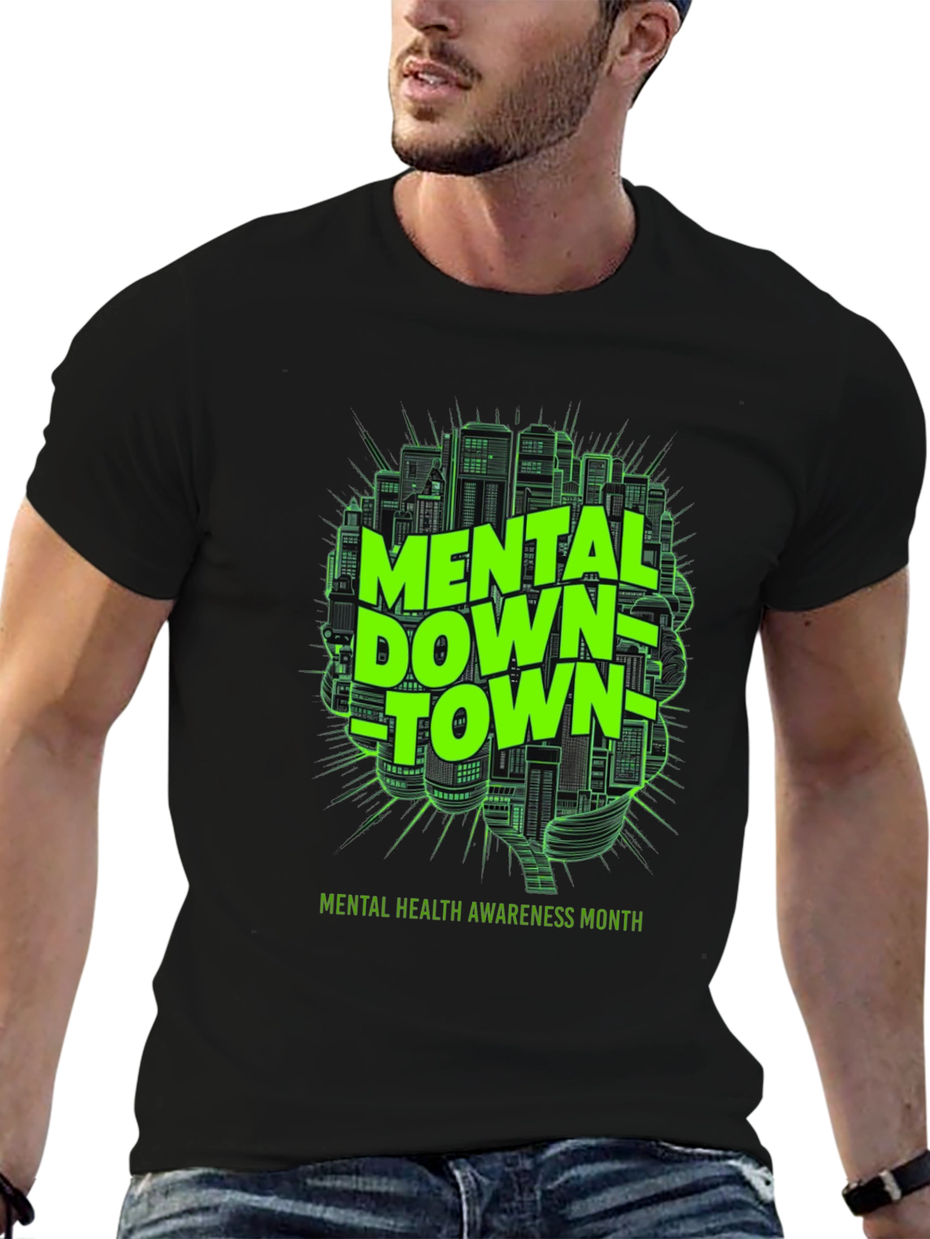 Mental Downtown T-Shirt - Mental Health Awareness