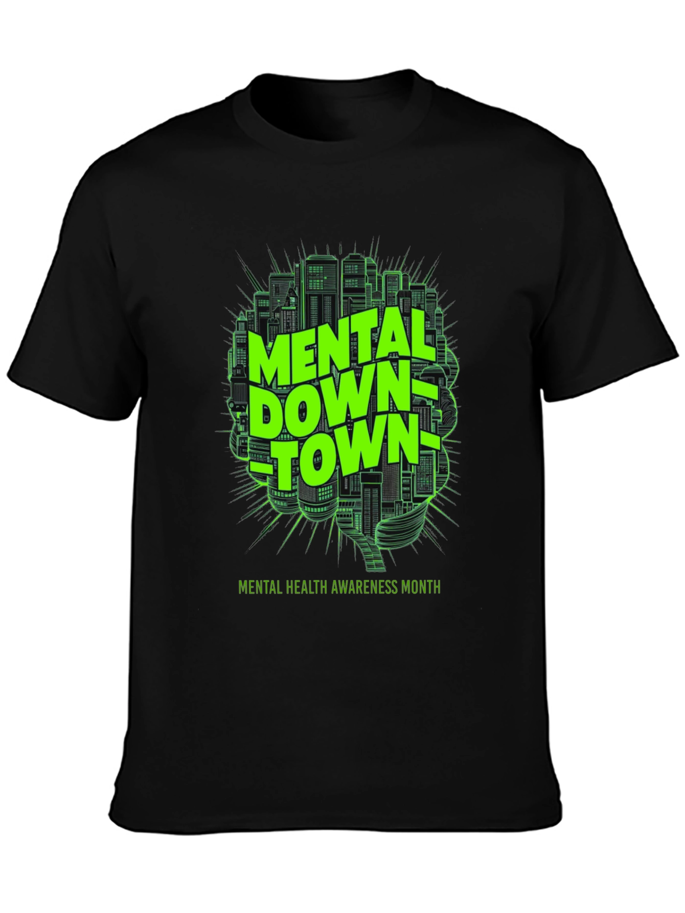 Mental Downtown T-Shirt - Mental Health Awareness