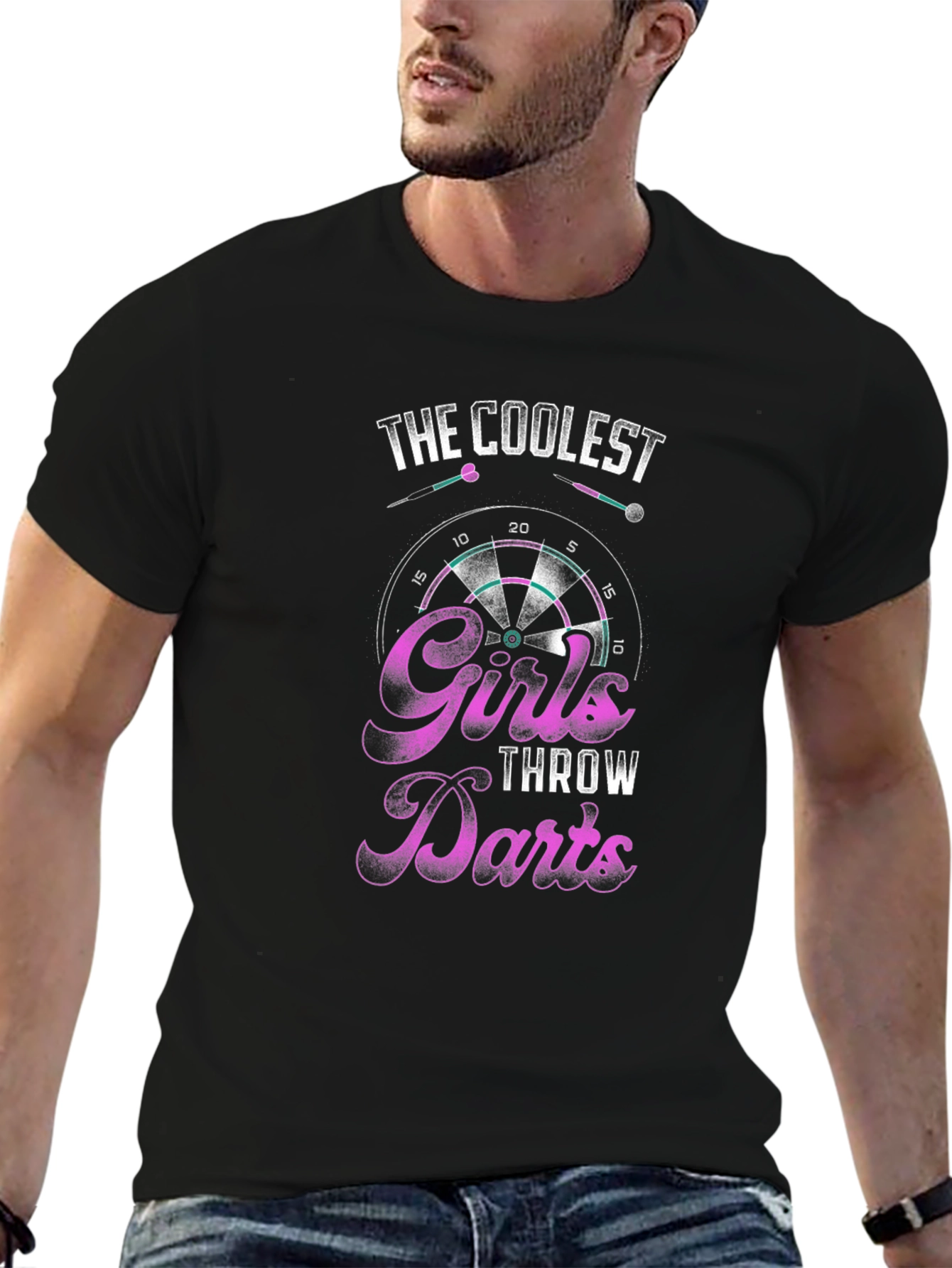Coolest Girls Throw Darts Graphic T-Shirt