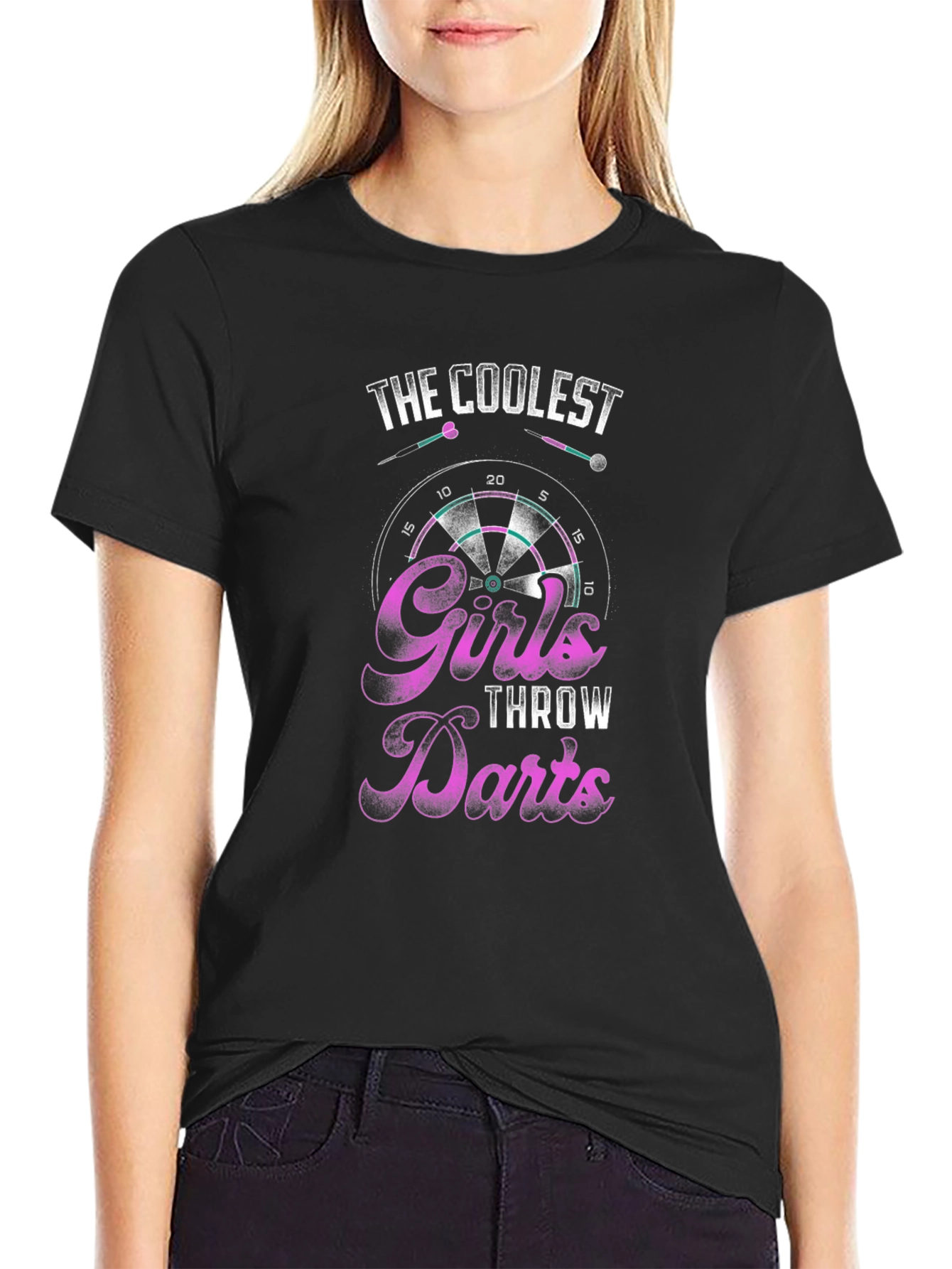 Coolest Girls Throw Darts Graphic T-Shirt