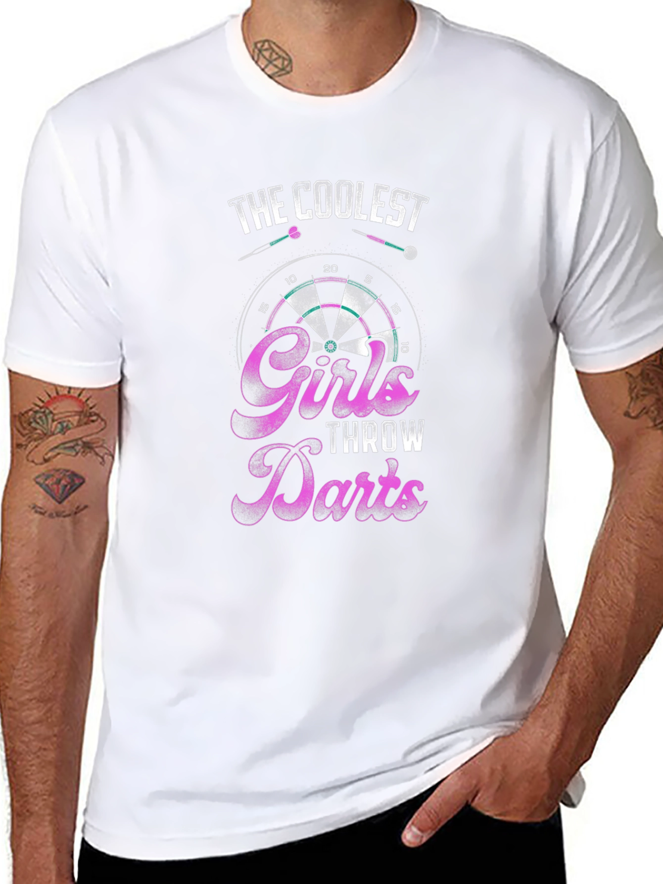Coolest Girls Throw Darts Graphic T-Shirt