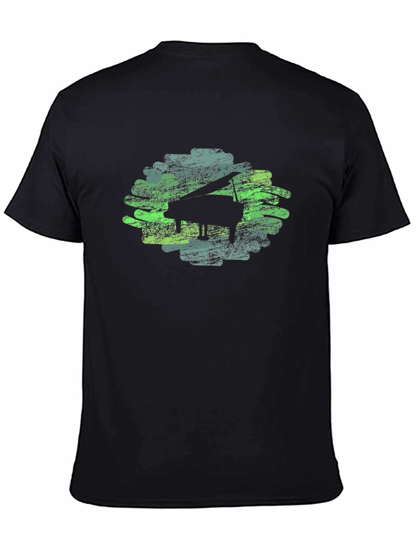 Piano Music Lover Black T-Shirt