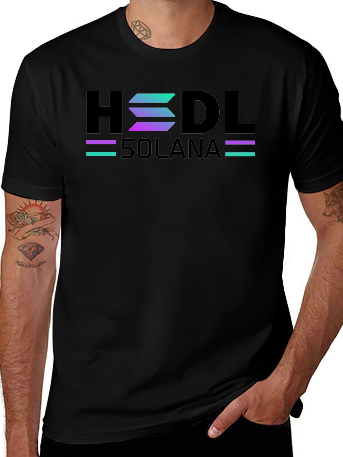 HODL Solana T-Shirt - Crypto Enthusiast Apparel