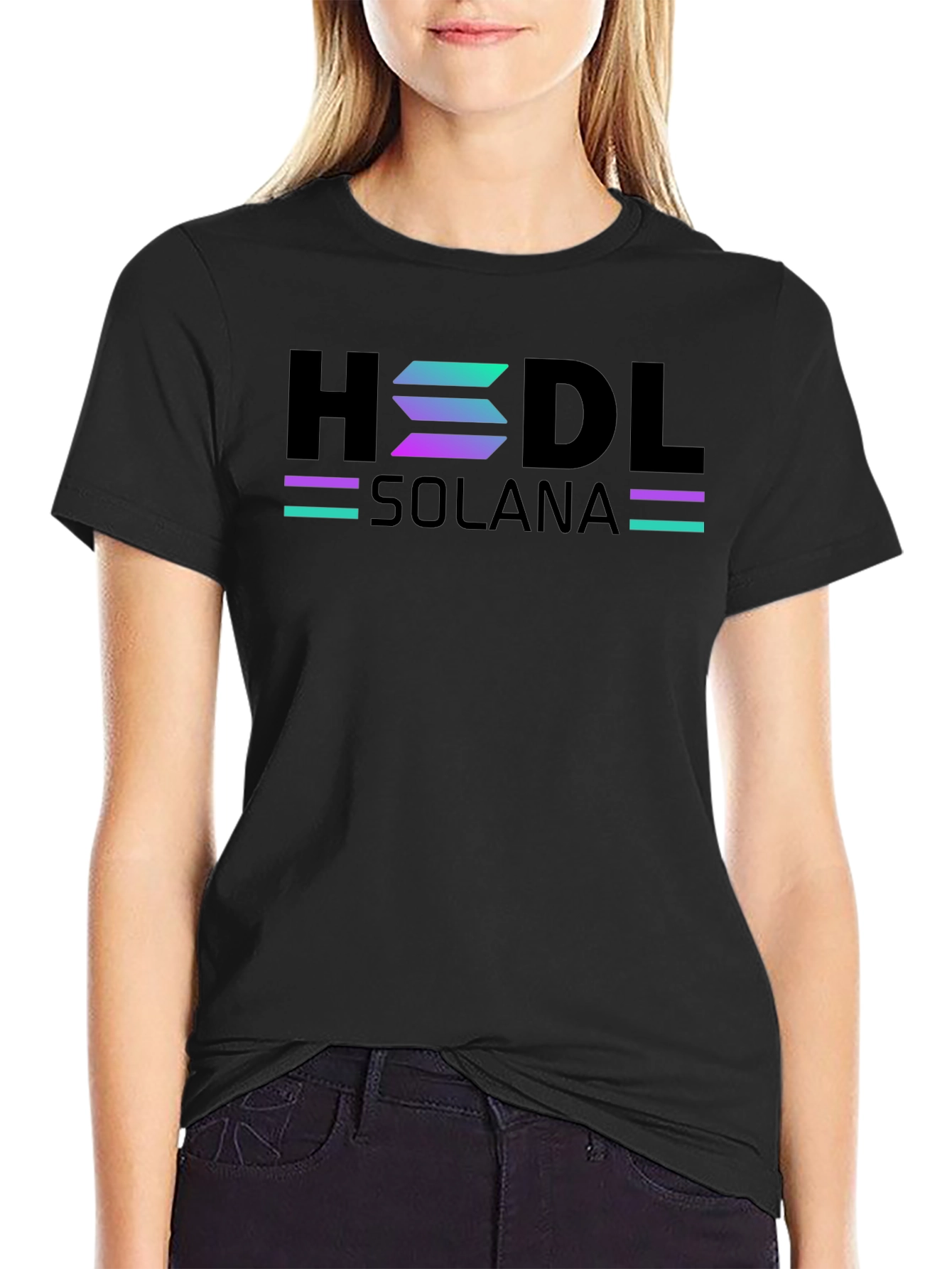 HODL Solana T-Shirt - Crypto Enthusiast Apparel